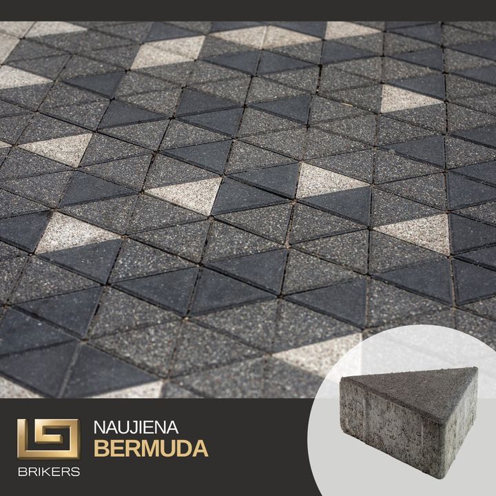 Sezono naujiena – trinkelė BERMUDA! 🆕 Moderni, trikampio formos, 8 cm storio trinkelė pagyvins…